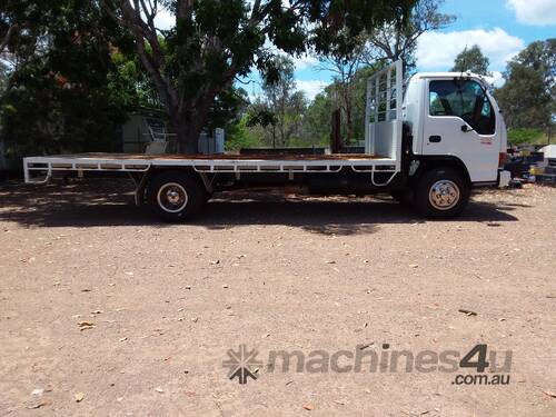 caption Flat bed truck long wheel base