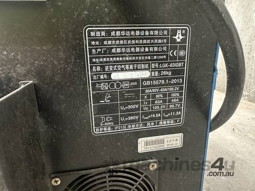 caption Huayuan Welder LGK-63/GBT Plasma Cutting Machine