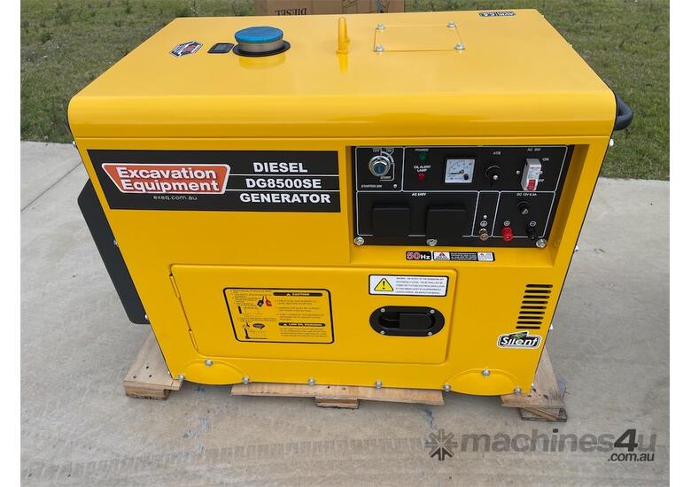 caption EXEQ 6KW Silenced Portable Diesel Generator