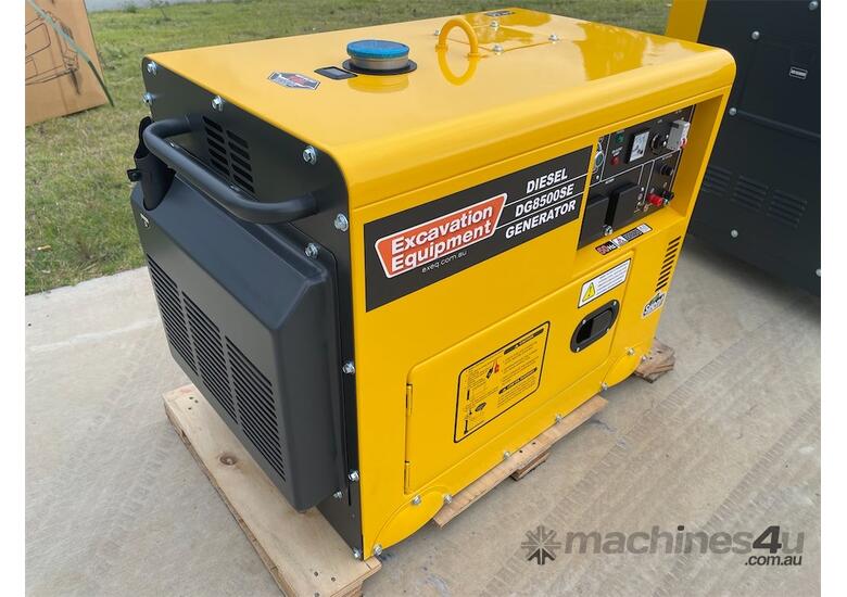 caption EXEQ 6KW Silenced Portable Diesel Generator