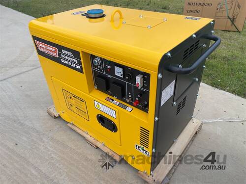 caption EXEQ 6KW Silenced Portable Diesel Generator