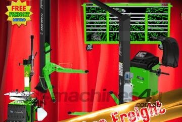 Hammerhead 4T Two Post Hoist + Tyre Changer + Wheel Balancer + 72