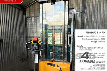 United NSP12ES WALKIE STACKER | 1.2T Lift Capacity
