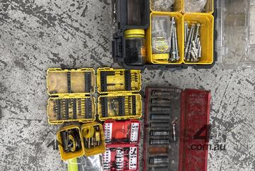 Lot of miscellaneous tools, screws, metal pipe fittings