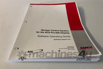Case IH Sprayer Control System for AFSPRO600 Display (Software Operating Guide)