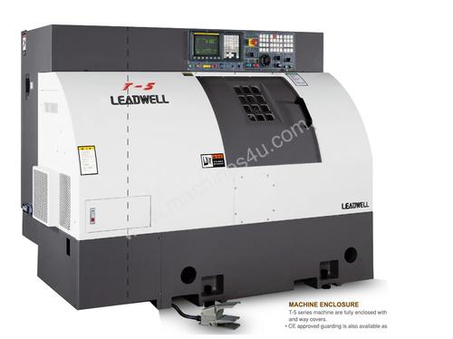 LEADWELL T-5 SLANT BED LINEAR GUIDE CNC LATHE
