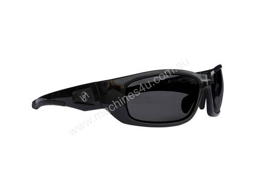 Maverick Safety Glasses - Black Frame Anti-reflective Smoke Lens