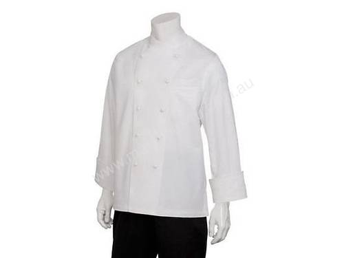 Chef Works ECCW-WHT Milan Premium Cotton Chef Jacket White