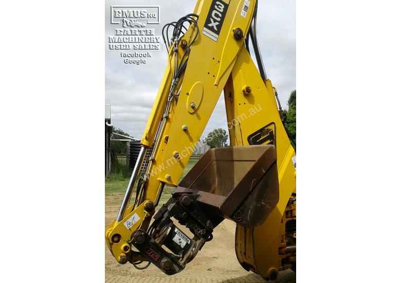 caption JB Tilt Hitch, off 3CX Backhoe, 90 to 90-degree. EMUS NQ
