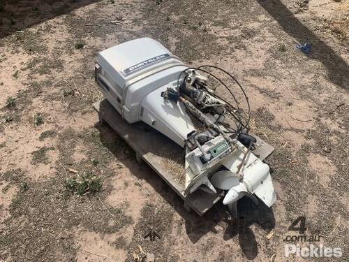 caption Chrysler Outboard Motor 75 HP and Evinrude Outboard Motor 4 HP