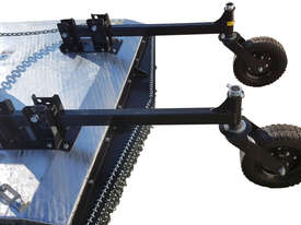 7FT HEAVY DUTY GALVANISED TRACTOR SLASHER 5MM DECK, 3 POINT LINKAGE. FREE WHEEL KIT VALUED AT $598 - picture0' - Click to enlarge