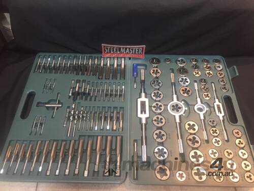 115 Pce Metric & SAE Tap & Die Threading Set -  In a toughened Plastic Case.