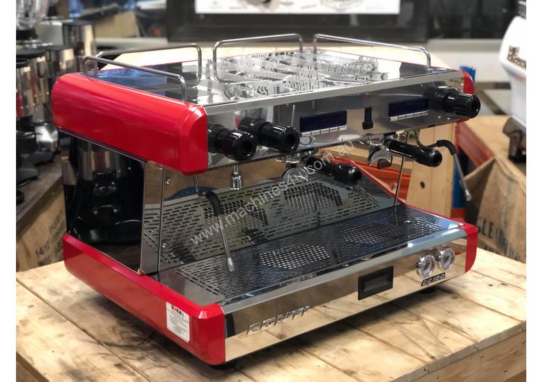 caption BOEMA CONTI CC100 2 GROUP RED ESPRESSO COFFEE MACHINE