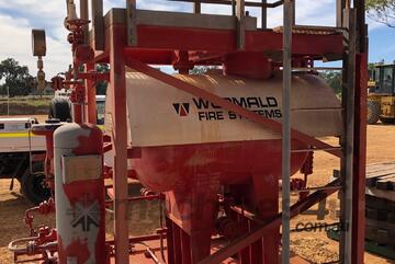 1000L Steel Tank + Stand, Framework, Ladder and Various Valves