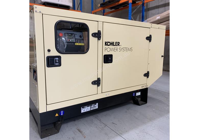 caption KOHLER KM22 IV 22kVA DIESEL GENERATOR ENCLOSED WATER COOLED | Made in France |