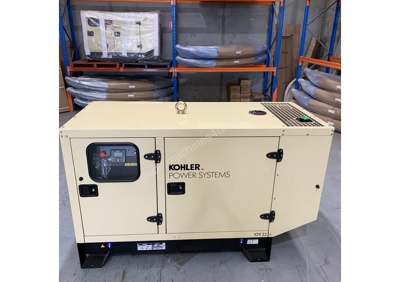 caption KOHLER KM22 IV 22kVA DIESEL GENERATOR ENCLOSED WATER COOLED | Made in France |