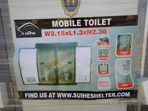 LOT # 0205 Portable Double Toilets c/w Sinks