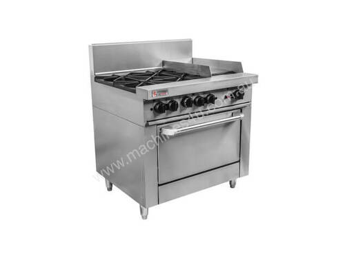 2 Open top burners, 600mm Griddle 