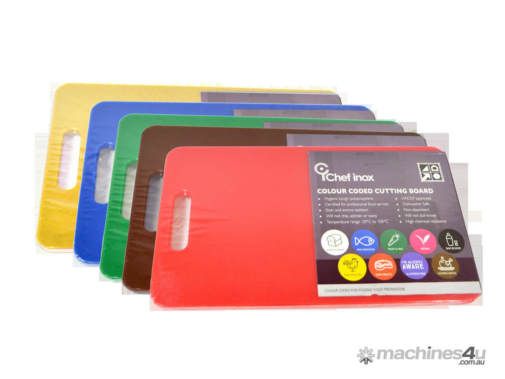 New Chef Inox Chef Inox CUTTING BOARDCOLOURED SET OF 5 300x450x12mm W