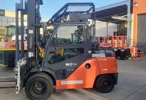 ACTIVE FORKLIFTS - 2018 toyota late model forklift 8fg50 5 ton 4m lift dual wheel enclosed aircon ca