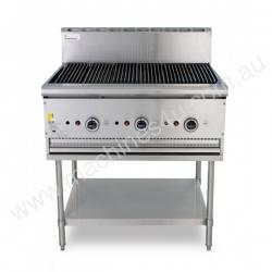caption Trueheat B90 Gas Heated BBQ Mounted On A Stand
