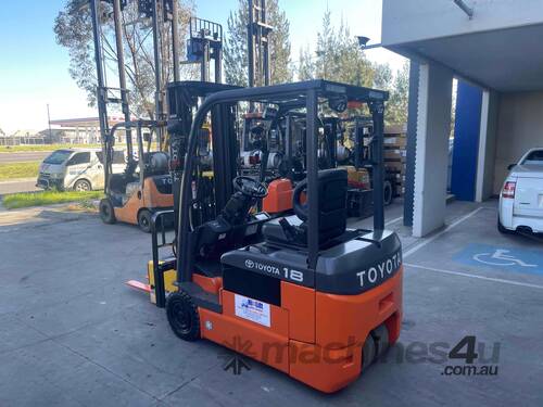 2018 Toyota 3 wheel battery electric forklift