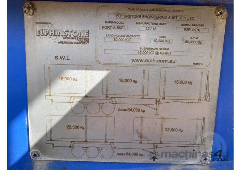 Buy Used Elphinstone Elphinstone PortASkel Skel Trailers in