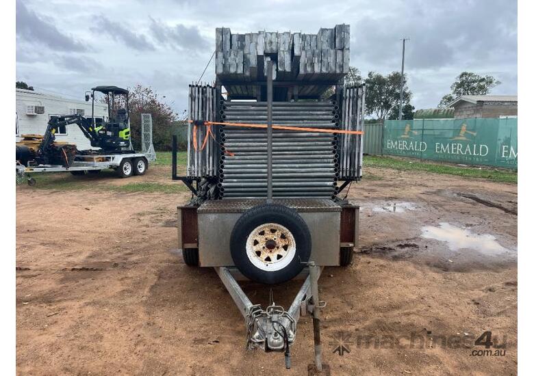 Buy Used 2013 AUSSIE TOUGH TRAILER DUAL AXLE TRAILER WITH SCAFFOLD