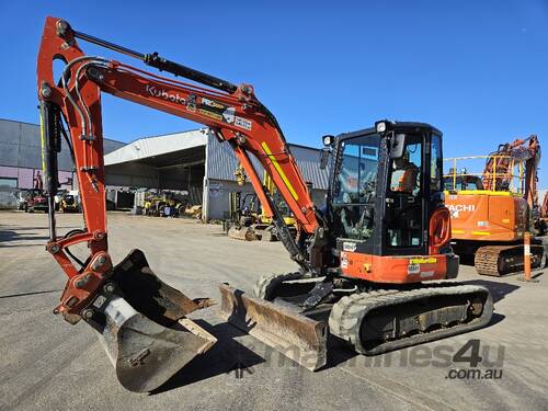 caption 2022 KUBOTA U55-4 55T EXCAVATOR WITH A/C CAB AND LOW 950 HOURS