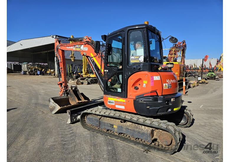 caption 2022 KUBOTA U55-4 55T EXCAVATOR WITH A/C CAB AND LOW 950 HOURS