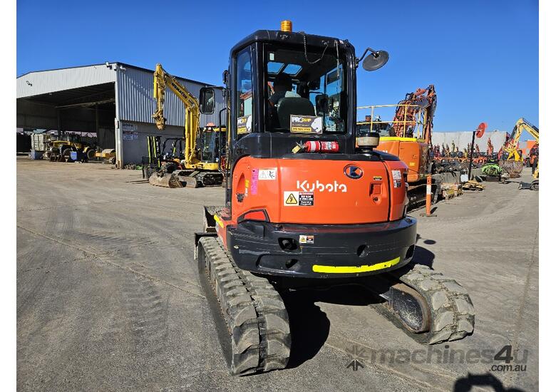 caption 2022 KUBOTA U55-4 55T EXCAVATOR WITH A/C CAB AND LOW 950 HOURS