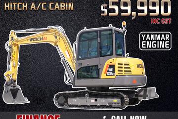 TRIDENT 6T Excavator with Hydraulic Quick Hitch
