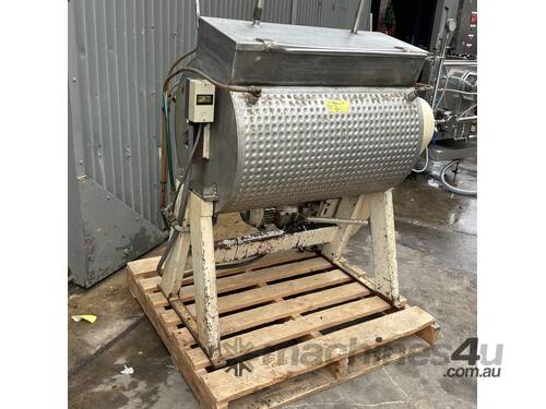 caption SMALL & SHATTELL ROTARY PADDLE MIXER STAINLESS DIMPLE JACKETED COOLING Confectionary