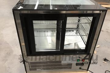 Counter top square glass cold food display 660x530x730 - GN-660RT