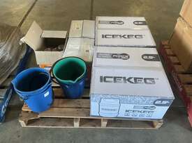 Pallet of IceKeg 2.5L, Buckets and Forza PVC Duct Tape - picture1' - Click to enlarge