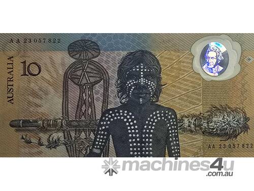 AA' PREFIX FIRST POLYMER $10 BANKNOTE 