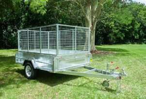 8x5 Single Axle Galvanised Tilting Box Trailer 1400kg ATM(Price shown Without Cage)