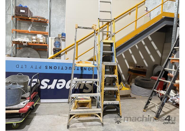 caption Various Sized Ladders