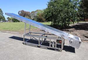Stainless Steel Adjustable Hydraulic Incline Conveyor - 2.15m High