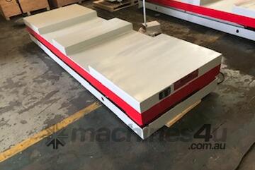 EX DISPLAY 2 T 2400 X 1000 SCISSOR LIFT TABLE with FORK LIFT ACCESS *IN STOCK*