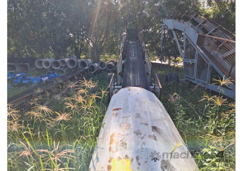 3 x Mobile Outfeed Conveyor Sections with Precision Screen & Grizzly