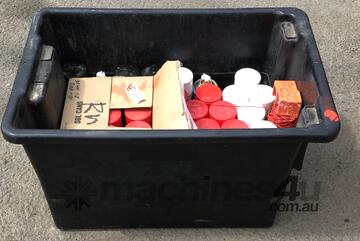 Tub Of Line Marking Spray Cans. Red/White/Black.