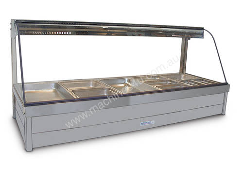 Roband Curved Glass Five Bay Hot Food Display