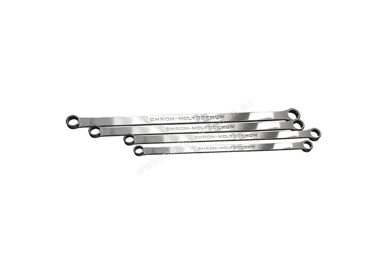 caption A88025 - 4 PC EXTRA LONG FLAT TYPE RING SPANNER SET SAE