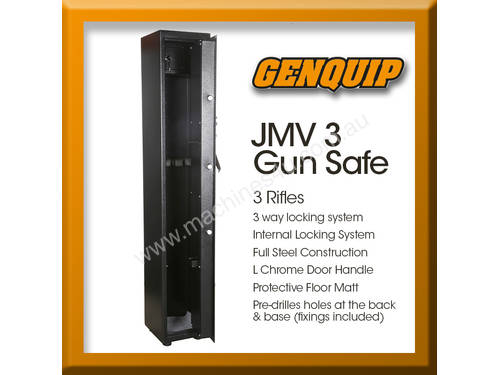 JMV 3 Gun Safe Rifle Firearm Storage Lock Box 