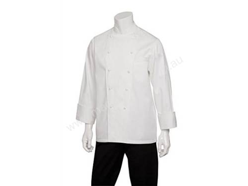 Chef Works ECHR-WHT Madrid Premium Cotton Chef Jacket White