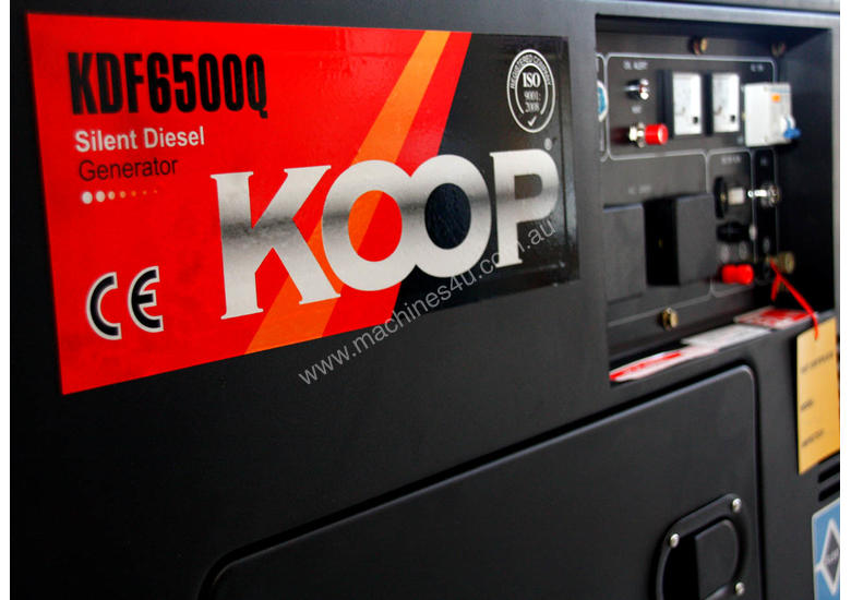caption 5.0KVA Silent Diesel Generator 240V Large Tank 30L