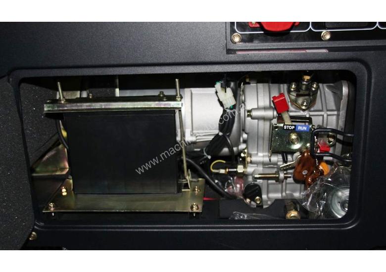 caption 5.0KVA Silent Diesel Generator 240V Large Tank 30L