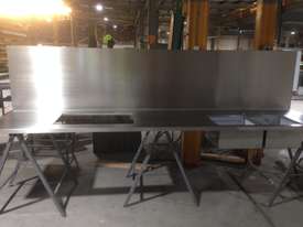 3.3m Stainless Steel Kitchen Bench & Splashback - picture0' - Click to enlarge