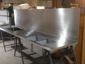 3.3m Stainless Steel Kitchen Bench & Splashback - picture0' - Click to enlarge